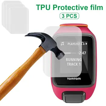

TPU Anti-Scratch Screen Protector Film For TomTom 2 3 Runner 2 3 Spark 3 GPS Watch Case Friendly Full Coverage Clear Film