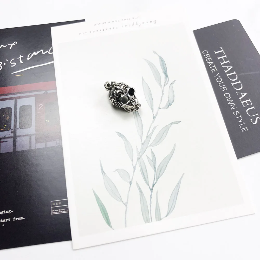 Кулон череп скелет, Зимняя мода ювелирные изделия Томас Bijoux 925 пробы серебряные аксессуары подарок для Ts женщин Rebel мужчин