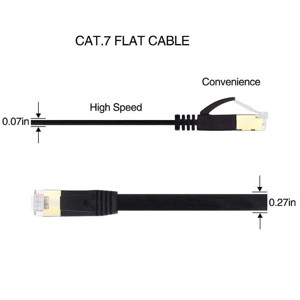 APM 560357 Cavo Ethernet Cat7 Schermato RJ45 – 10 Metri – Verticale – Ad Alta Velocità
