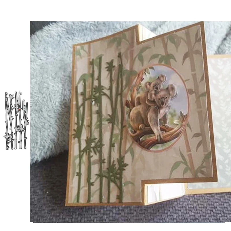 

JC Bamboo Forest Metal Cutting Dies for Scrapbooking Craft Cut Die Stencil Background Album Paper DIY Card Make Decor Template