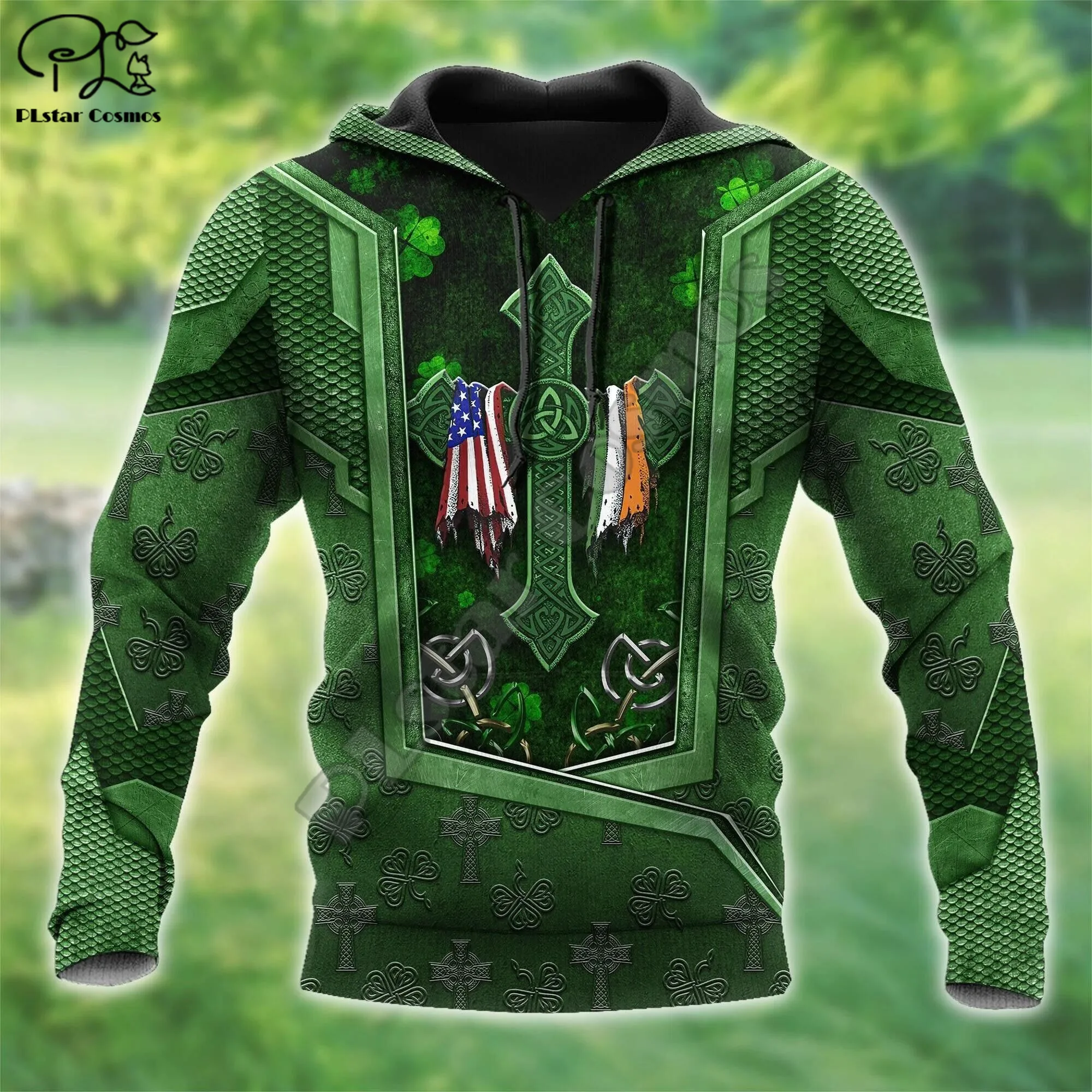 

PLstar Cosmos Irish Saint Patrick Day 3D Printed New Fashion Hoodies Sweatshirts Zip Hooded For Men/Women Casual Streetwear D09