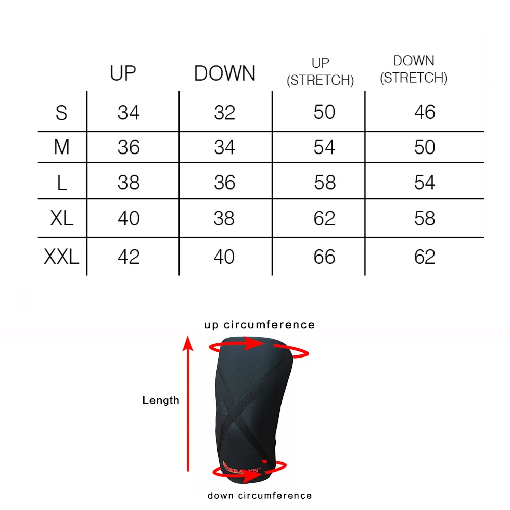 7mm Cross Stiff Neoprene Knee Support Power Sport Compression Knee Sleeve Unisex
