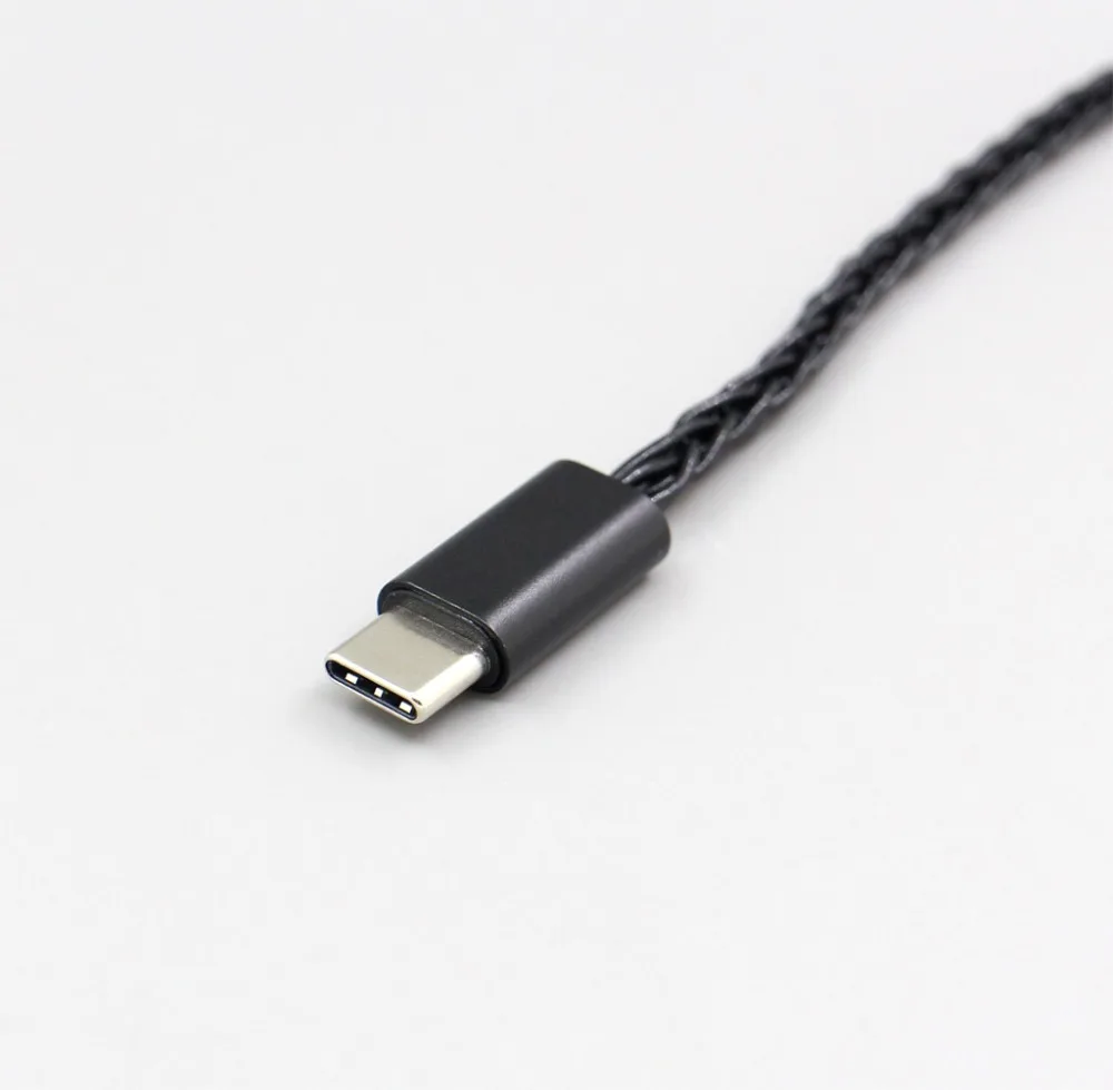 LN006001 Тип C MFI 8 ядер OCC посеребренный смешанный кабель для наушников для Shure se535 se846 se215 se425 MMCX