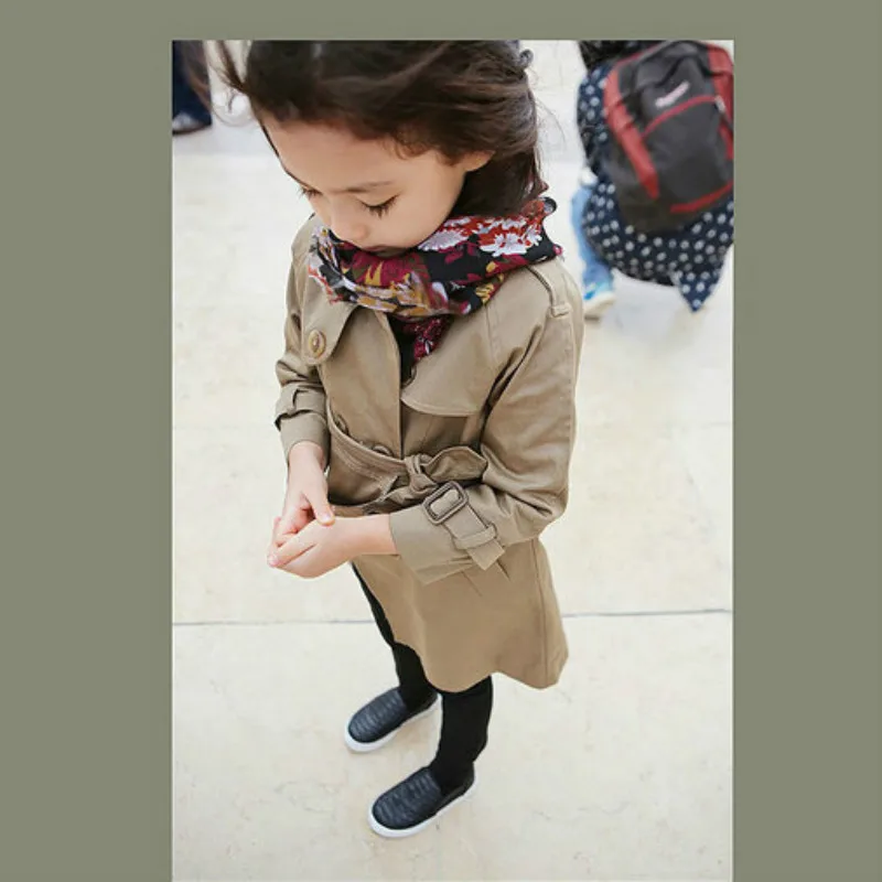 Куртки для девочек модные двубортные хлопковые пальто Фирменная новинка дети Тренчи для женщин Пальто для будущих мам Обувь для девочек