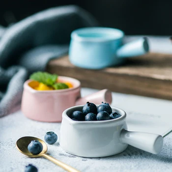 

Creative Ceramic Macarons Milk Jug Super Cute Spout Single Handle Milk Thistle Sauce Mini Bowl Baby Food Bowl Snack Saucer