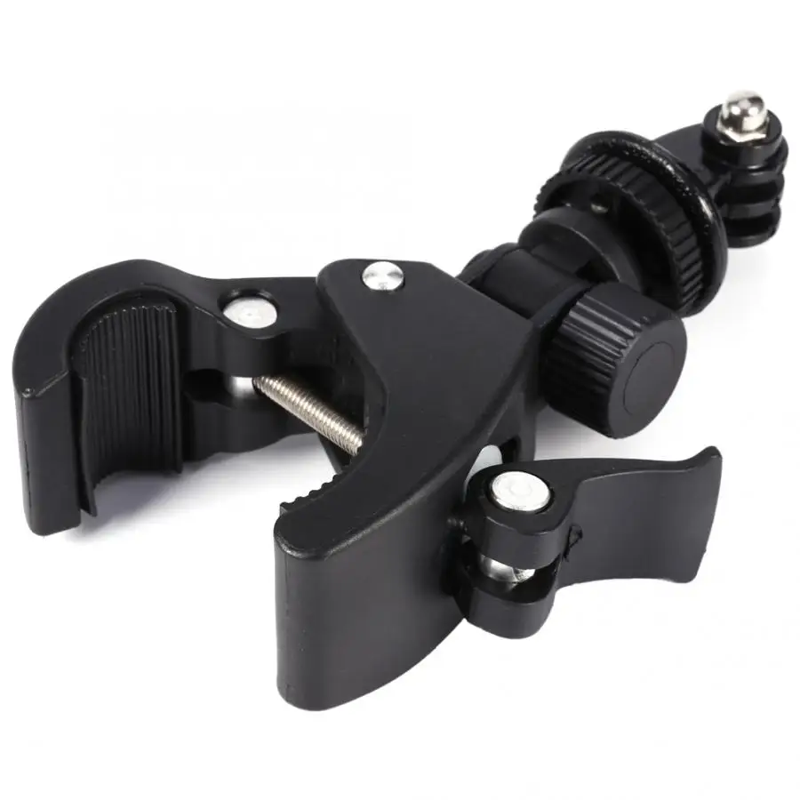 

Tripod Bicycle Camera Handlebar Clamp, 360 Rotatable Bike Motorcycle Handlebar Clip On Clamp Mount for Camera tripode