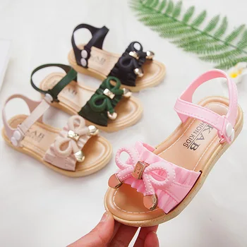 

Kids Girl Sandals Summer Children Shoe Fashion Bowknot Girls Flat Pricness Shoes Zapatos Verano Sandals for Girls 21-35