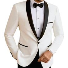 Solovedress мужской костюм Премиум Выпускной свадебный смокинг 2 шт. Блейзер и брюки современный приталенный пиджак жилет брюки ужин свадьба