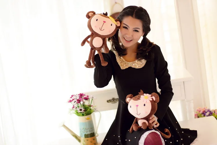 Плюшевые игрушки Love qing lv hou застенчивая обезьяна BAPE дети Фрукты банан обезьяна застенчивая обезьяна