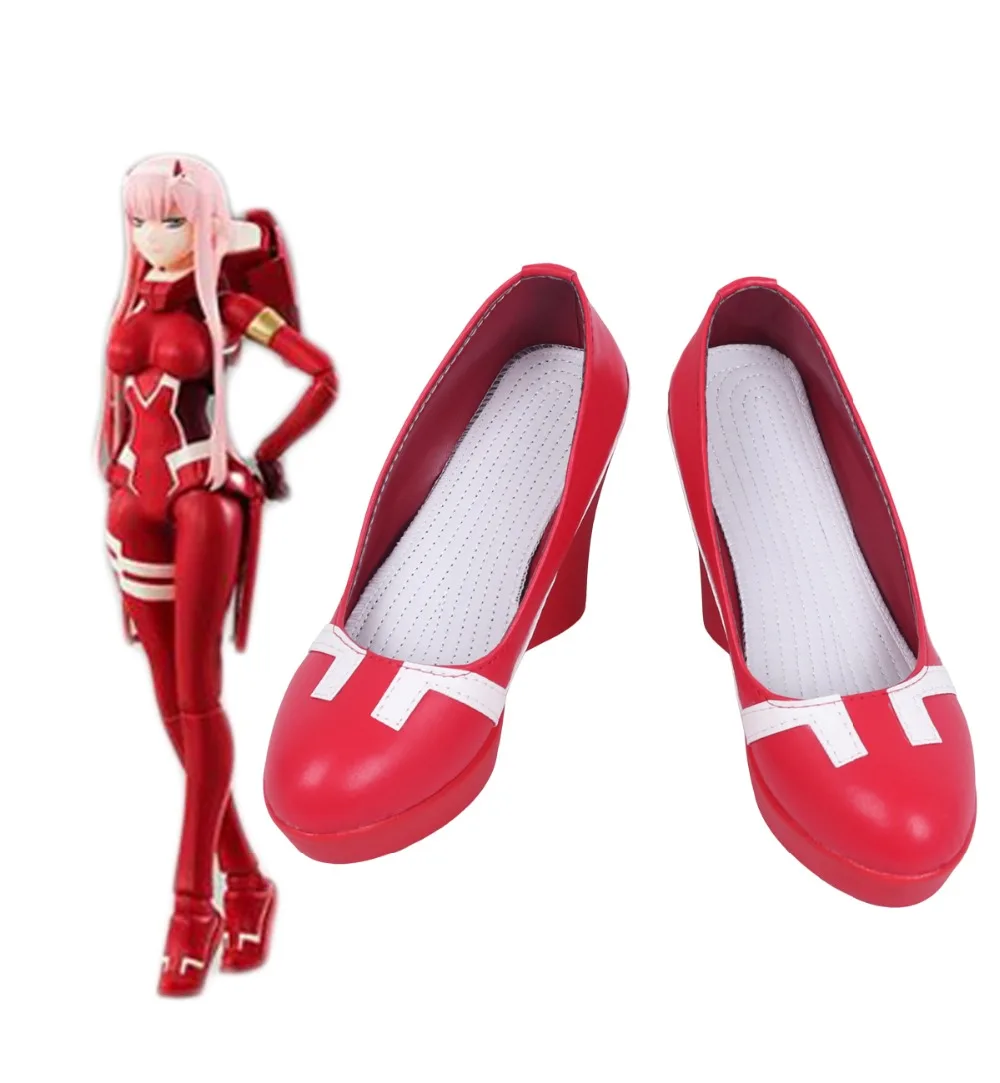 

Darling in the franxx cosplay ichigo hiro zero two 002 shoes Boots Women Cos japanese cosplay Halloween shoes 002 Custome