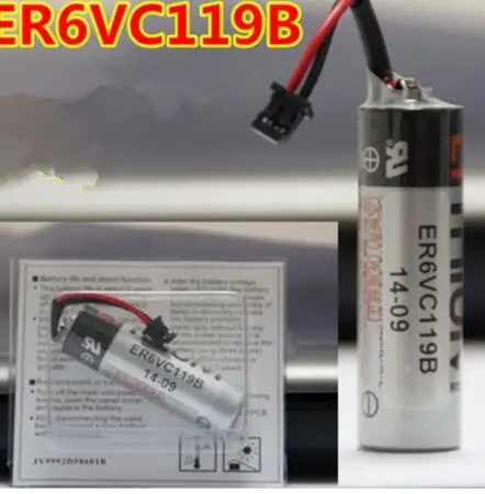 20PCS NEW ER6V ER6VC119B 3.6V 2000mAh PLC Battery With Black Plug Free Shipping | Электроника