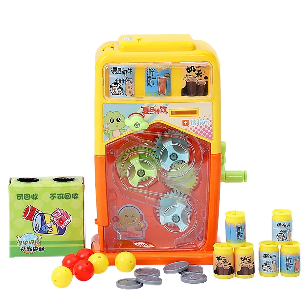 Детский аналоговый звуковой торговый автомат, Набор для игры в Развивающие игрушки для детей, рождественские игрушки, дропшиппинг - Цвет: Цвет: желтый
