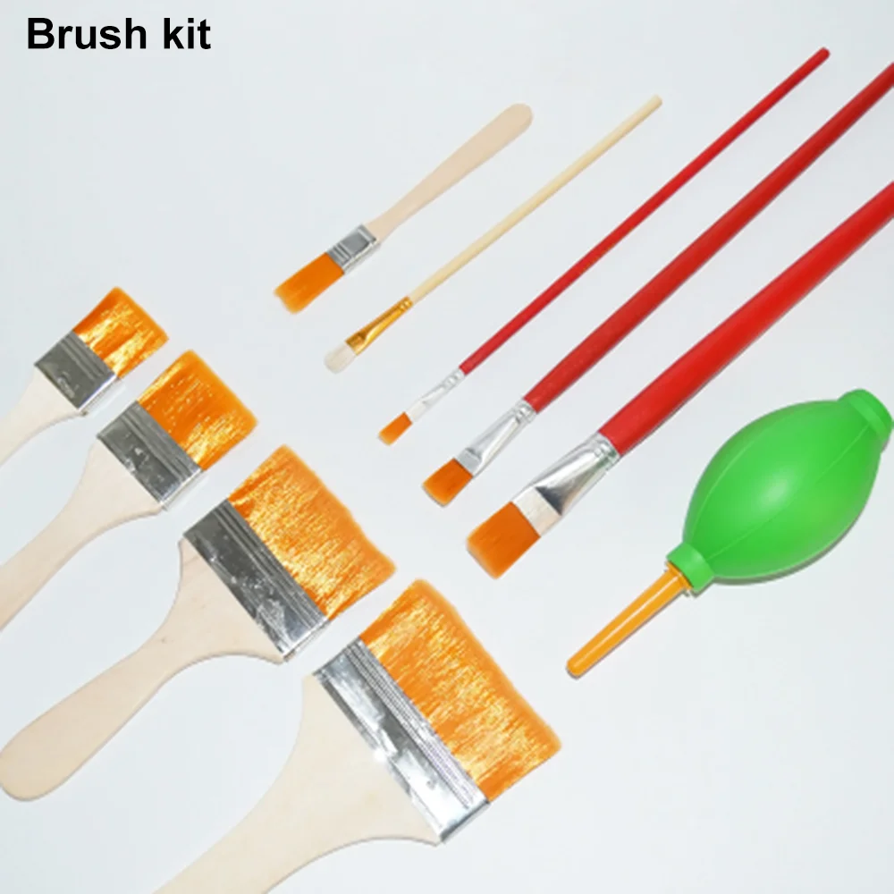 Brush kit Антистатические мягкие BGA кисточки комплект мобильного телефона ремонт платы Материнская плата чистящие средства щетки - Цвет: Brush kit