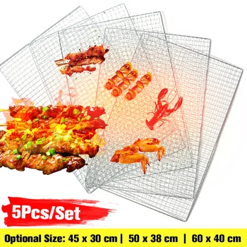 

Barbecue Mat portable Non Stick BBQ Grill Mesh Reusable Grilling Net for outdoor Grilling Cooking Baking Barbecue 40 x 33c