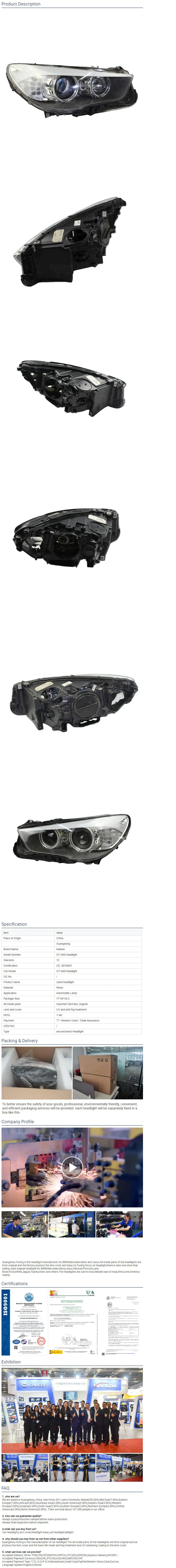 Faros Delanteros Originales Para 5 Series 6 Series 10 12 F10 F18 Con Faro Afs Gt 640i Ensamblaje De Luces De Coche Aliexpress