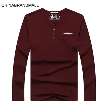 

Autumn Thin Section Men Fat Man Plus Fat Plus Size Solid Color Joker Round Neck Long Sleeve T Shirt