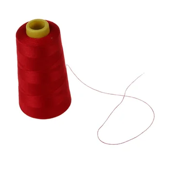 

New Durable 3000 Yards Overlocking Sewing Machine Industrial Polyester Thread Metre Cones Color Polyester Sewing Thread(red)