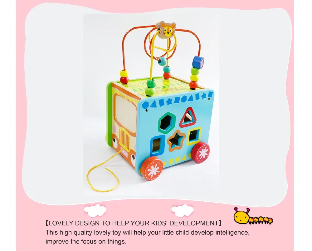 Mookids Intelligence детские блоки форма совпадения Шестерня куб с колесами шарик лабиринт передач Функция Многофункциональный al куб