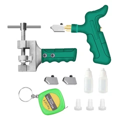 Kit de ferramentas cortador de telha de vidro 2 in1 portátil ferramenta mão duro liga 6mm faca roda para diy casa vidro telha cortador ferramentas construção