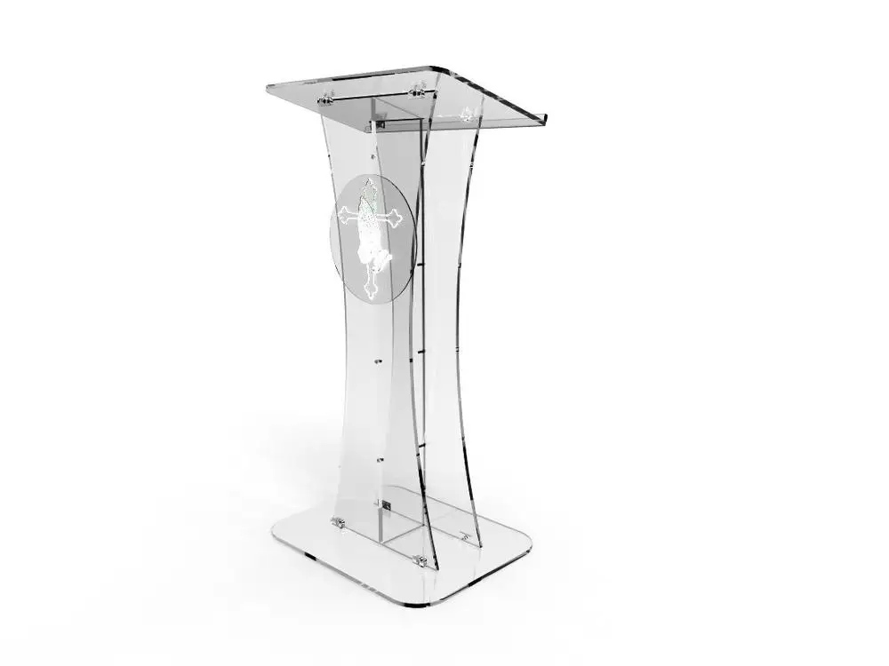 Фото Fixture Displays Plexiglass Acrylic Podium Clear Lectern Church Pulpit With Pray Hand decor plexiglass  | School Sets (4000362525602)