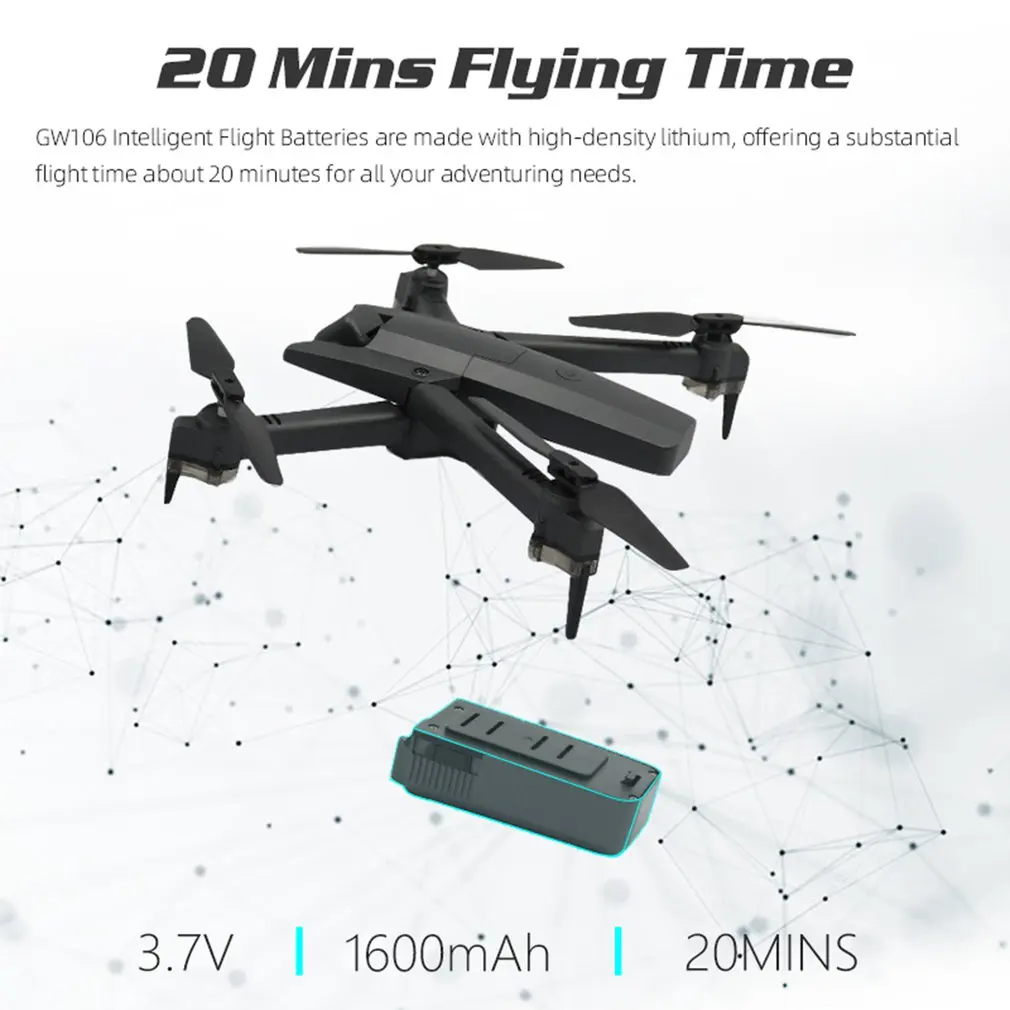 

RC Drone 4K Quadrocopter Dron Long Flight Time RC Helicopter Selfie Drones with Camera HD GW106 720P/4K Camera