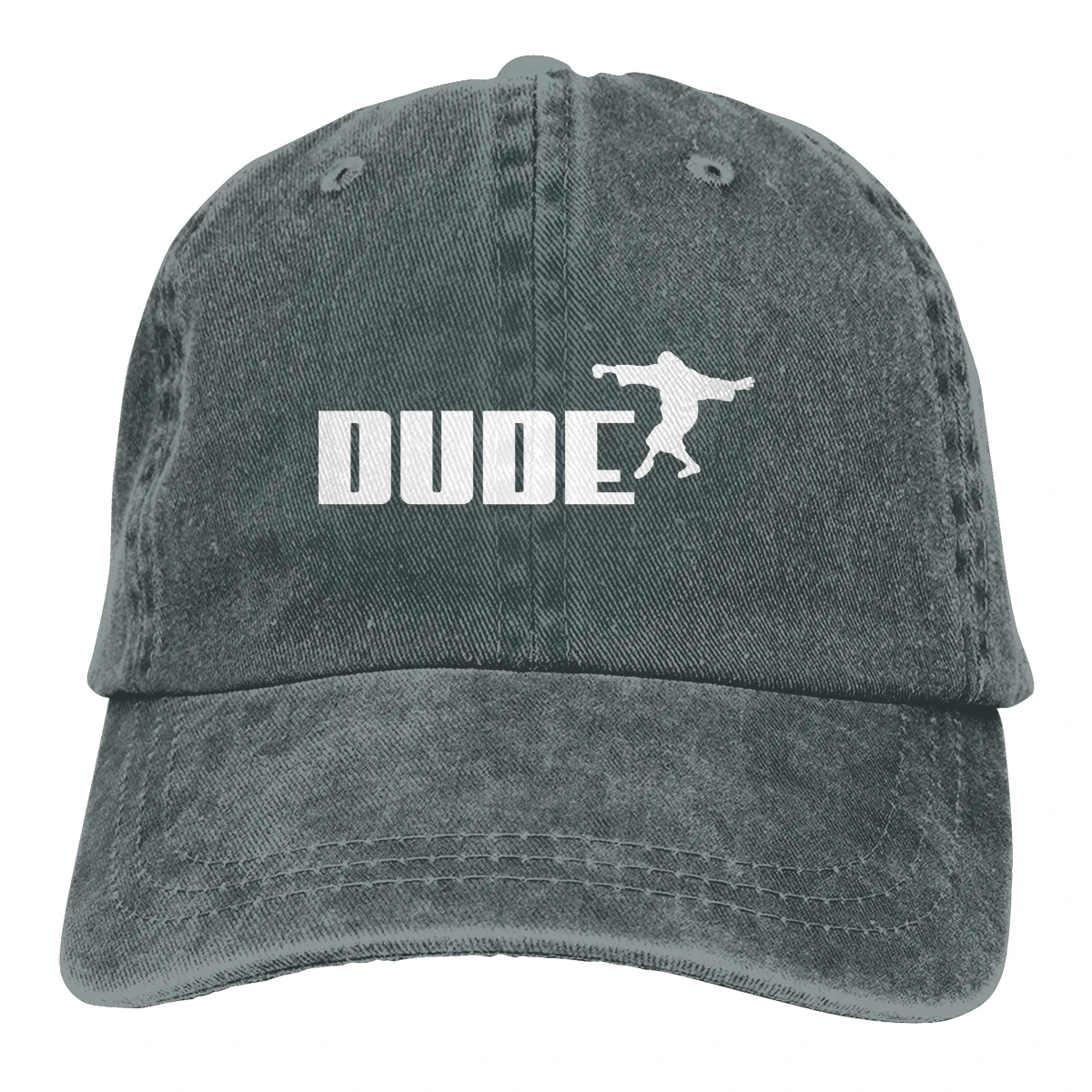 Dude Casquette Deep Heather Мужская и женская джинсовая бейсболка с завязками Регулируемая Кепка для гольфа