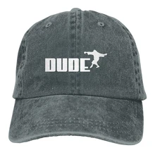Dude Casquette Deep Heather Мужская и женская джинсовая бейсболка с завязками Регулируемая Кепка для гольфа