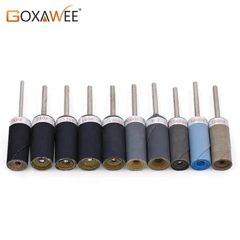 

GOXAWEE 10pcs Sanding Bands Grinding Wheels Abrasive Tools Rotary Tools For Dremel Electric Drill Metalworking Polishing Tool