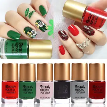 

BeautyBigBang 6 Bottles 9ml Sweet Color Nail Polish Set Long Lasting Lacquer Varnish Enamel Quick Dry Nail Art Polish