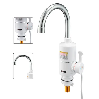 

220V Instant Hot Water Tap Tankless Electric Faucet Kitchen Instant Hot Faucet Water Heating Digital Display Water Heater