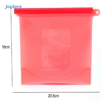

JOYLOVE Reusable Refrigerator Fresh Bags Kitchen Food Sealing Storage Bag Home Food Grade Silicone Fruit Meat Kitchen Organizer