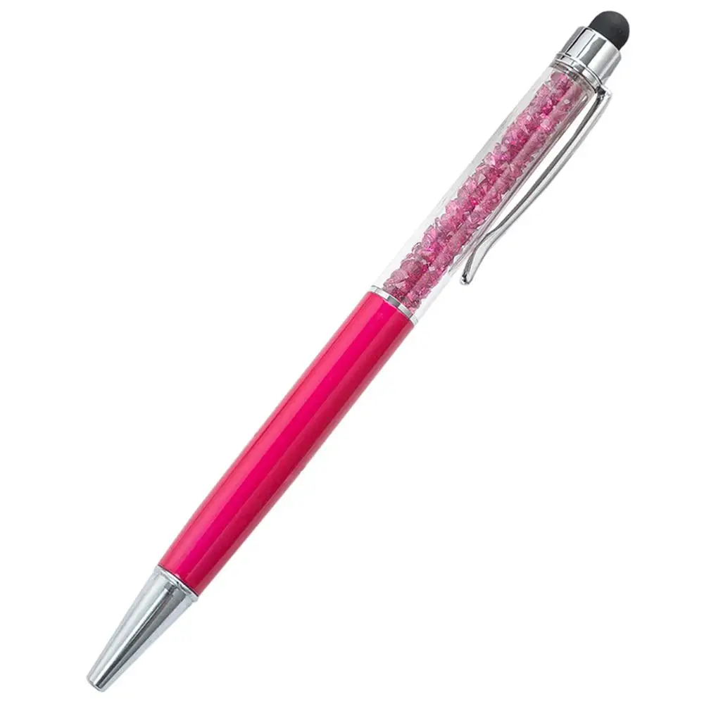 0,5 мм 26 цветов, милые ручки с кристаллами, алмазная ручка, стразы, шариковые ручки, канцелярские стилусы, сенсорная ручка, маслянистая черная заправка - Цвет: 10