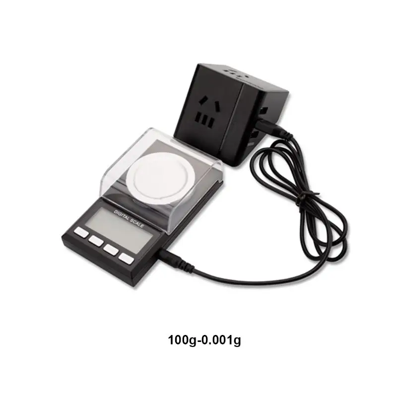 USB вставной подсчет многофункциональные электронные весы кухонные пищевые настольные весы 0,01 г Высокая точность карат ювелирные карманные весы - Цвет: 100