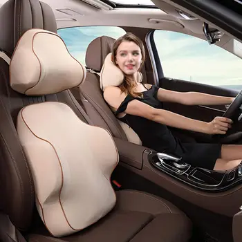 

High Quality Car Headrest Neck Support Pillow Car Lumbar Back Support Car Neck Pillow Set Car Accessories