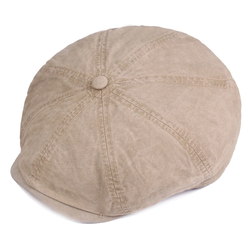Новая одноцветная винтажная восьмиугольная кепка Бекхэм Мужская Женская мода Восьмиугольные шляпы мужские хлопковые газетные джинсы кепка берет шляпа художника