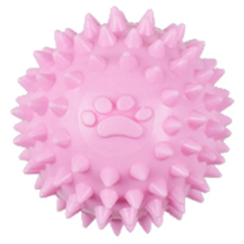 Dog Chewing Toy Spike Teething Bouncy Ball For Aggressive Chewer Dogs Spiked Super Elastic Sound Chew Toys | Дом и сад