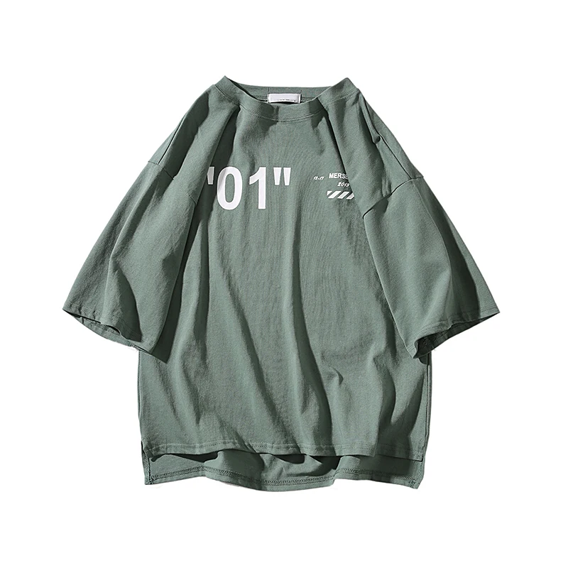 Green VOGUELED мужская футболка Летняя трендовая с круглым вырезом Корейская версия свободного повседневного бренда Ins Super Fire мужская одежда с коротким рукавом - Цвет: Green