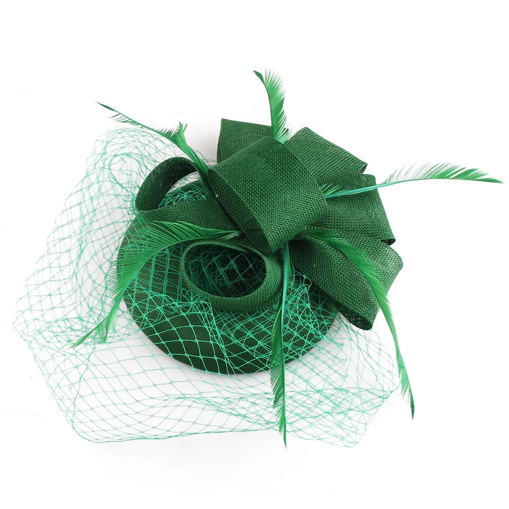 Mingli Tengda Bride Headwear Small Formal Wedding Hat Cheongsam Hair Decorate Hat Cover Face Veil Ornaments Mariage Accessories