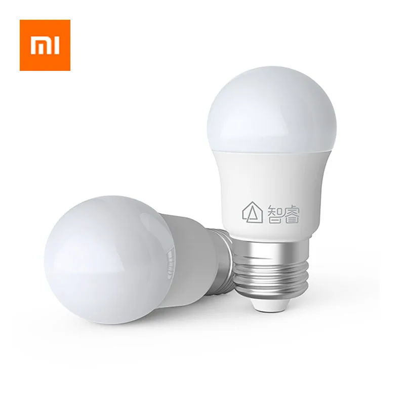 Оригинальный Xiaomi Mijia Zhirui Светодиодная лампа E27 Белый свет 6500K 5W энергоэффективный