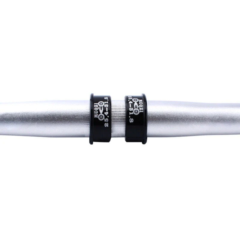 Bicycle Alloy Handlebar Shims Increases Bike Clamp 25.4mm To 31.8mm Silver