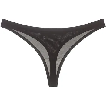 

Transparent Ice Silk Low-Rise Solid Seemless Women's T-back