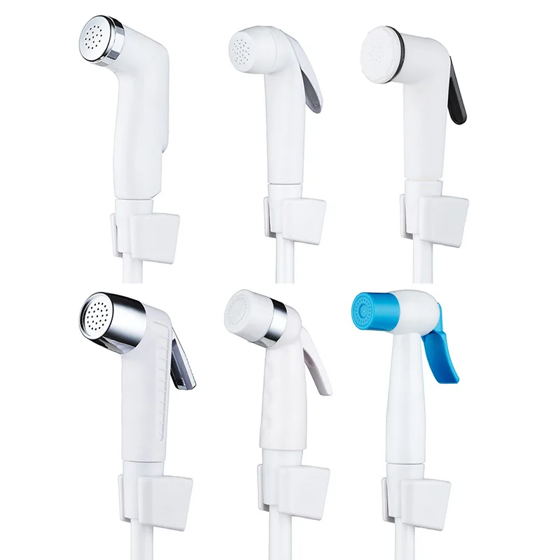 

White Health Faucet 3pcs Set European Hot Models Health Faucet Set Hose Support Accessories