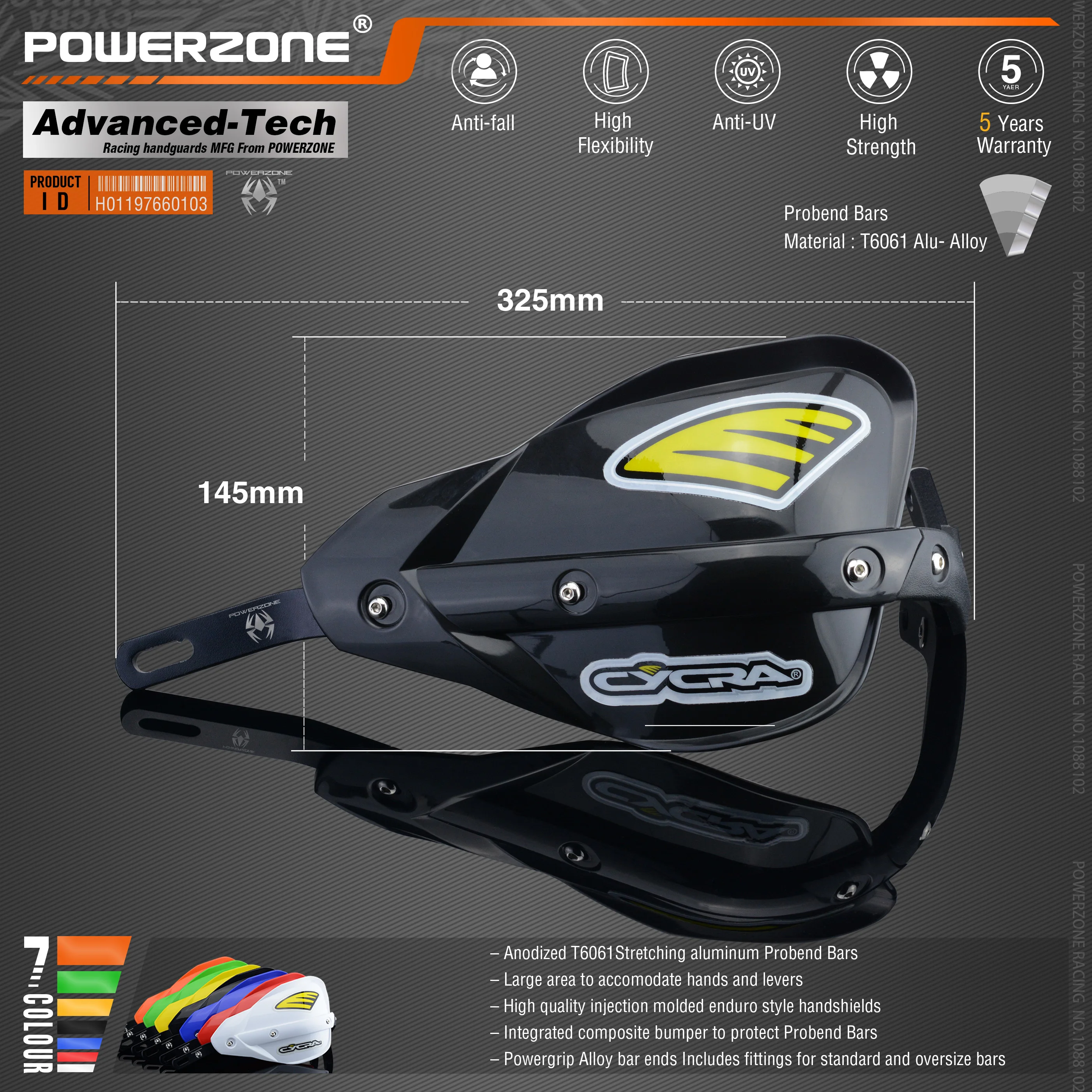 Powerzone Probend рукавицы для Honda KTM ADV EXC EnduroHusqvarna TE CRF WRF DRZ KLX Мотоцикл Байк ATV руль