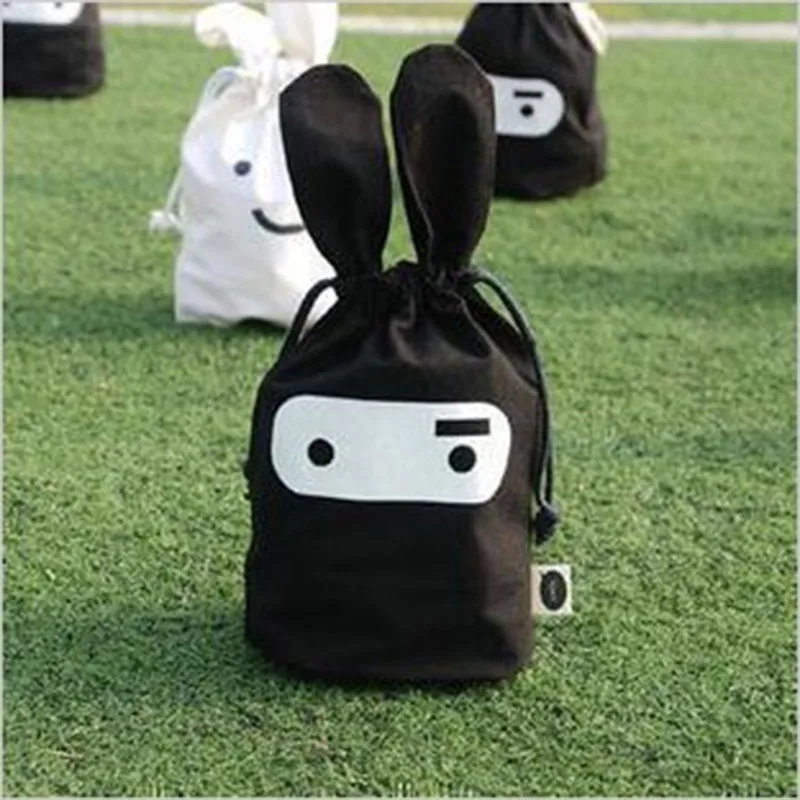 1Pcs Cute Cartoon Fabric Cotton Travel Drawstring Storage Bags Creative Sorting Sundries Bags Home Storage Tools 2