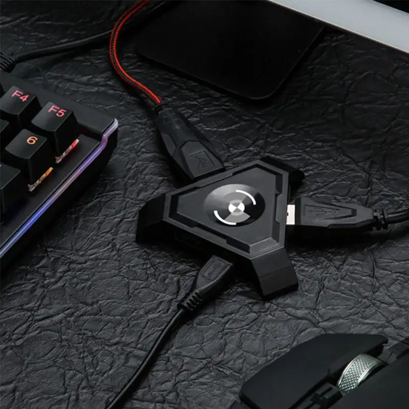  HiMISS PUBG Mobile Gamepad Controller Gaming Keyboard Mouse Converter for iPhone Android Xiaomi to 