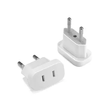 

1 pcs US To EU Euro Europe Plug Plug Converter 2 Round Plug AC Converter Travel Adapter American US To EU Electrical Socket