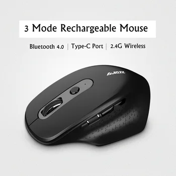 

All New Ajazz i660t Multi-Mode Rechargeable Bluetooth 4.0 Wireless/2.4G Optical Mouse For Mac,Notebook Desktop Type-C Port
