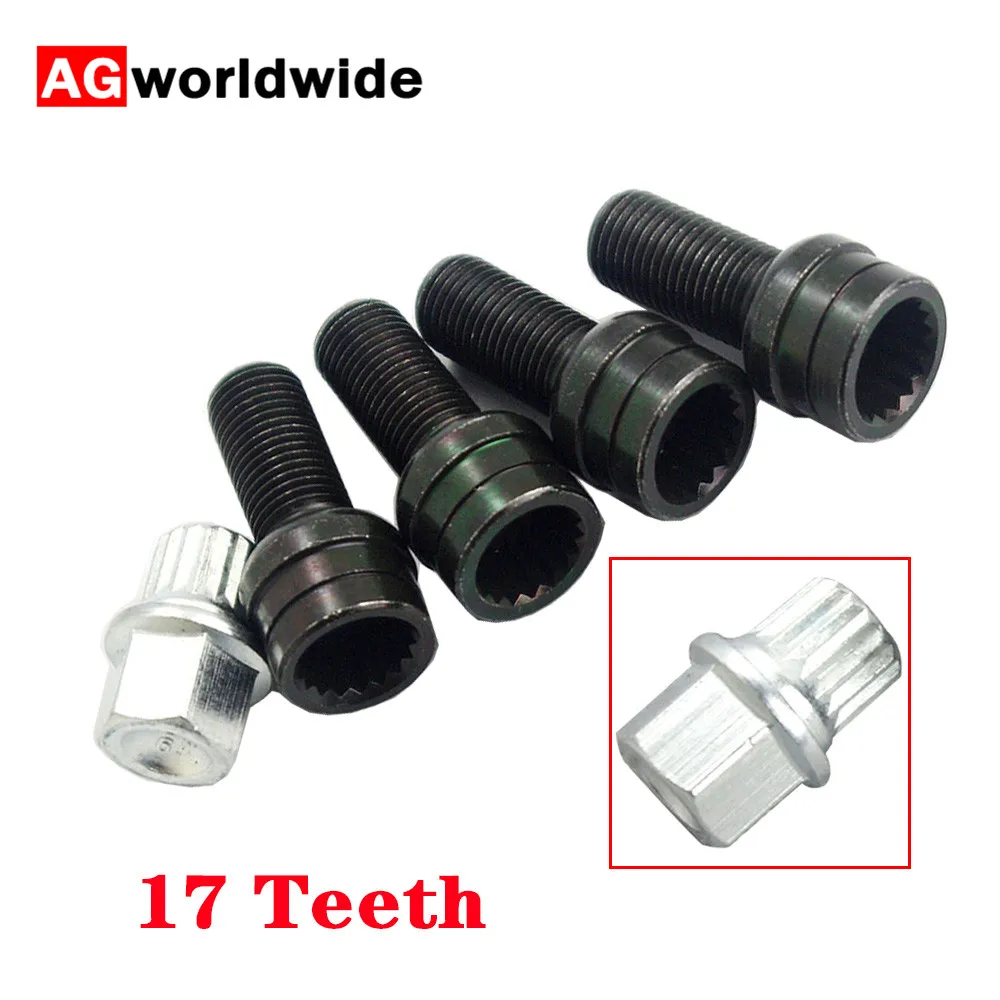X5 Set Antitheft Wheel Screw Bolt Lock Nut Key Adapter 8d0601139f 006