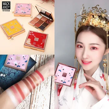 

Light Luxury Antique Style Eye Shadow Palace Chinese-style Nine Color Eyeshadow Compact