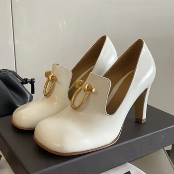 

New Fashion Leather Pumps Brand Design Women Pumps Shoes High Heels Female Pumps